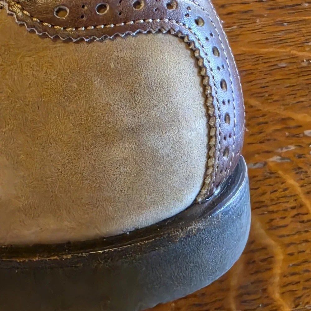 Vintage Footjoy Classics Brown‎ Saddle Spikeless Golf Shoe Size 7.5 D